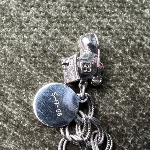 Vintage Beau Sterling Silver Bracelet w/Charm - Picture 3 of 6